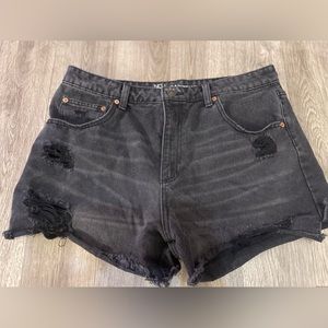 Black Jean Shorts